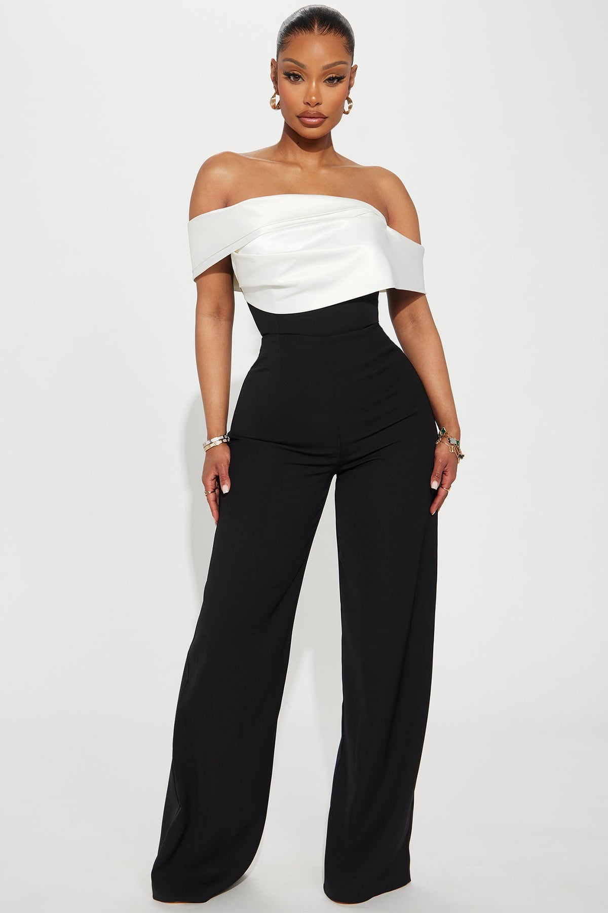 Be Yourself Jumpsuit - Black/White