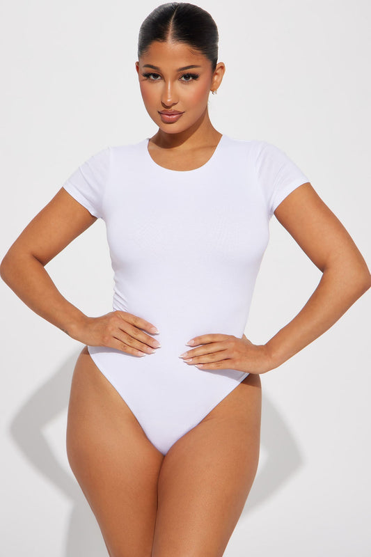 Samara Double Layered Bodysuit - White