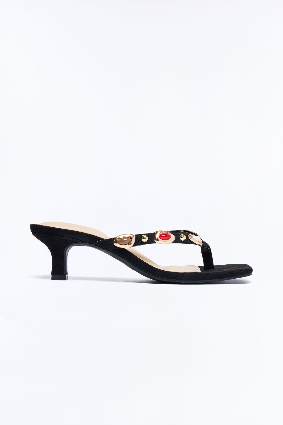 Aaron Stone Kitten Heels - Black
