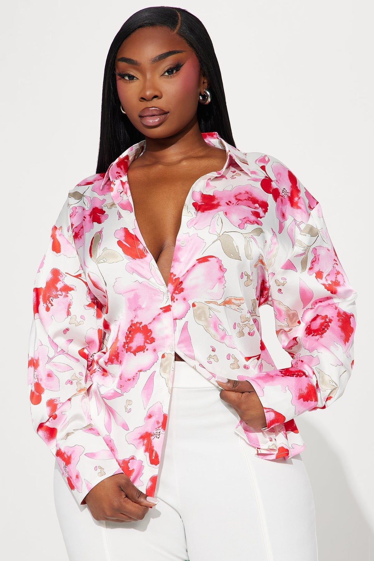 Primrose Floral Shirt - Ivory/combo