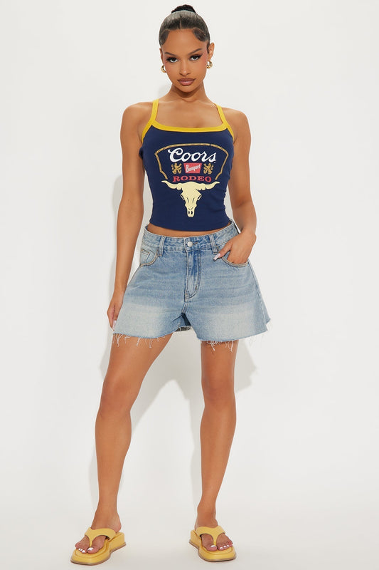 Beach House A-Line Denim Shorts - Medium Wash