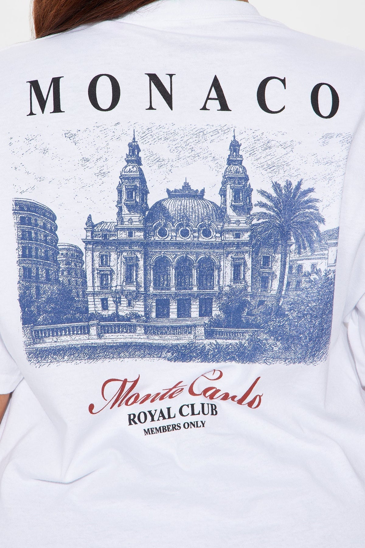 Monaco Members Only Front and Back Tee - White