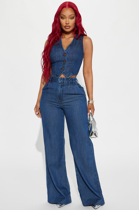 Can't Get Me Trouser Jeans - Dark Wash