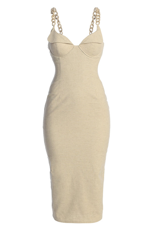 Natural Secret Hideout Linen Dress