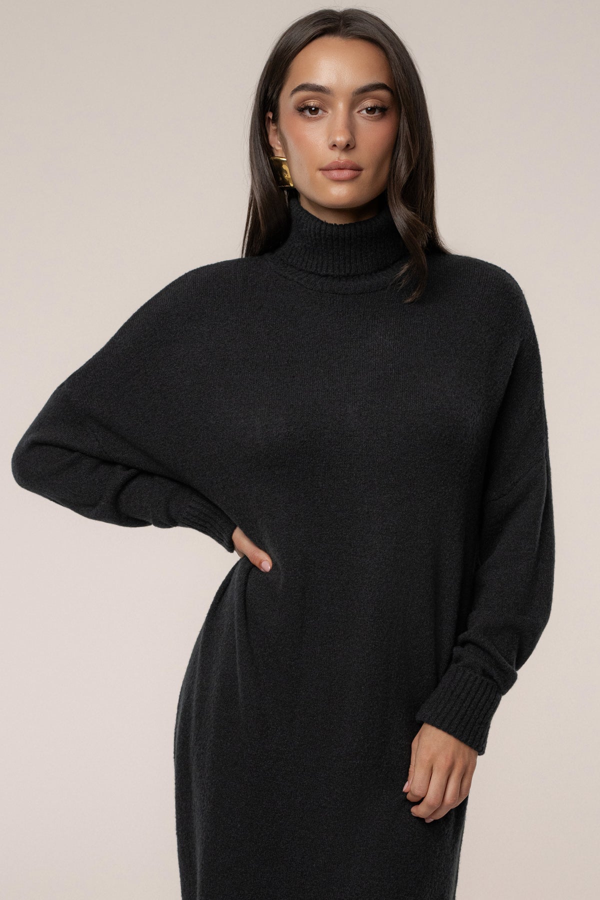 Black Hartley Knit Maxi Dress